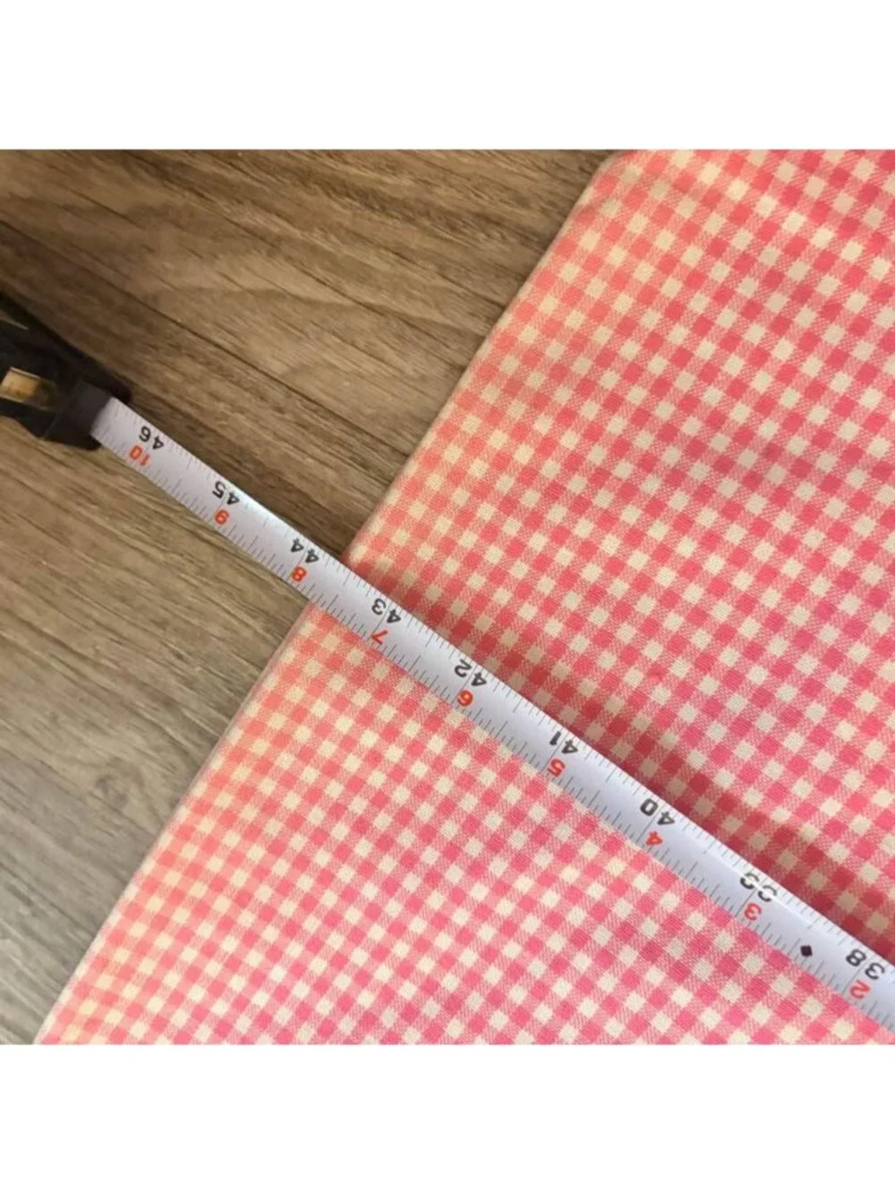Pottery barn kids pink white gingham blackout curtain 1 panel